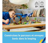 LEGO 76994 Sonic The Hedgehog Sonic et Le Défi du Looping de Green Hill Zone, Jouets à Construire pour Enfants, Garçons et Filles avec 9 Personnages,