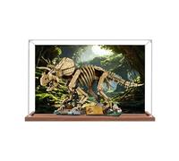 Lego 77985 Vitrine en acrylique pour Lego 77985 Motif fossile de dinosaure : Tricératops Boîte transparente anti-poussière Compatible avec Lego 77985 (spray arrière (base B))
