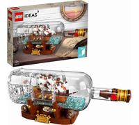 LEGO 92177 Ideas Bateau dans une bouteille, kit de construction d'un bateau pour la décoration pour adultes ainsi que pour filles et garçons à partir de 12 ans, super cadeau