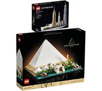Lego Architecture 2 pièces : 21058 Pyramide de Khéops et 21028 New York City