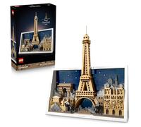 LEGO Architecture Paris, Ville de l’Amour - Maquette Miniature DIY pour Adulte - Décoration Intérieure - Panneau Mural 3D avec Monuments Parisiens Emblématiques Dont Tour Eiffel - Idée Cadeau 21064