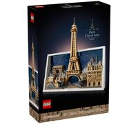 LEGO Architecture Paris, Ville de l’Amour - Maquette Miniature DIY pour Adulte - Décoration Intérieure - Panneau Mural 3D avec Monuments Parisiens Emblématiques Dont Tour Eiffel - Idée Cadeau 21064