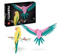 LEGO Art La Collection Faune - Les Perroquets Ara, Décoration Murale de Motif d'Oiseau, avec Image de Perroquet, Activité Manuelle pour Adultes, Cadeau pour Femmes, Hommes, Elle et Lui 31211