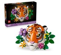 LEGO Art 31217 La Collection Faune - Le Tigre - Set Adulte - Décoration Murale Avec Fleurs