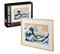 LEGO Art Hokusai - The Great Wave, 3D Japanese Wall Art Craft Kit, Framed Ocean