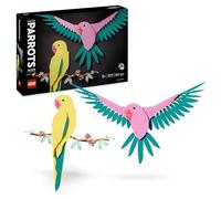 LEGO Art La Collection Faune - Les Perroquets Ara, Décoration Murale de Motif d'Oiseau, avec Image de Perroquet, Activité Manuelle pour Adultes, Cadeau pour Femmes, Hommes, Elle et Lui 31211