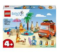 LEGO Bluey Les Vacances et Le Voyage en Voiture de Bluey - Jeu de Construction avec Bingo & Chilli - 2 Planches de Surf, Château de Sable & Accessoires - Cadeau pour Fille ou Garçon dès 4 Ans 11202