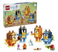 LEGO Bluey La Famille de Bluey en Briques - Jeu Créatif - 4 Figurines avec Différentes Expressions Faciales & Accessoires - Set Montessori - Cadeau d'anniversaire dès 5 Ans pour Fille ou Garçon 11217
