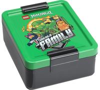Room Copenhagen Lego - Boîte à déjeuner avec compartiments - Design emblématique - Durable et amusante pour les enfants - Vert et noir - Passe au lave-vaisselle - Parfait pour les repas, les