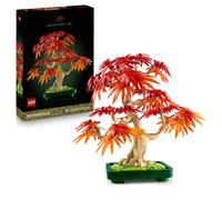 LEGO Botanicals Bonsaï d’Érable Rouge du Japon - Kit de Construction Adulte - Plante Artificielle avec Feuilles Rouges et Oranges - Pot Constructible - Idée Cadeau - Décoration Intérieure DIY 10348