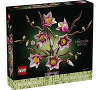 LEGO Set de fleurs artificielles Branches de Magnolia 11510 – 5 fausses plantes, déco chambre/salon