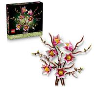 LEGO Set de fleurs artificielles Branches de Magnolia 11510 – 5 fausses plantes, déco chambre/salon