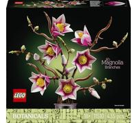LEGO Set de fleurs artificielles Branches de Magnolia 11510 – 5 fausses plantes, déco chambre/salon