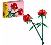 LEGO Botanicals Roses - Set de fleurs artificielles - Compatible avec les bouquets de fleurs pour décorer une chambre d'enfant ou un bureau - Cadeau pour fille et garçon - Collection Botanique 40460