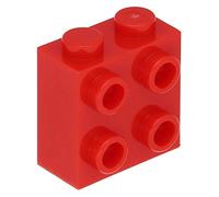 Lego® Brick, Modified 1 x 2 x 1 2/3 with Studs on 1 Side Red