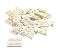 LEGO Bricks 3021 City Lot de 10 plancha 2 x 3 pivots Blanc