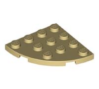 LEGO Bricks 30565 Star Wars - Plate Ronde Angle (4 x 4 ergots, 16 pièces, Couleur Beige