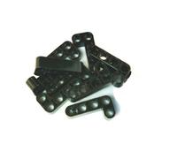 LEGO Bricks 32140 Technic - Latte en L (2 x 4 Trous, 10 unités), Couleur Noir