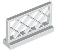 LEGO Bricks - Clôture (Lot de 5, 1 x 4 x 2 ERGOTS), Couleur Blanc