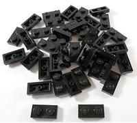 LEGO Bricks - Fer à Repasser (40 unités, 1 x 2 ERGOTS), Couleur Noir