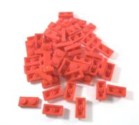 LEGO Bricks - Fer à Repasser (50 unités, 1 x 2 pivots), Couleur Rouge
