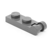 LEGO Bricks - Fer à Repasser avec Attache pour Clip fermé (Lot de 20, 1 x 2 ERGOTS), Couleur Gris foncé Nouveau