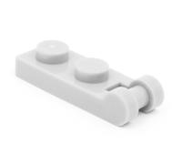 LEGO Bricks - Fer à Repasser avec charnière pour Clip étroit fermé (Lot de 10, 1 x 2 ERGOTS), Couleur Gris Clair Nouveau