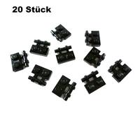 LEGO Bricks - Fer à Repasser avec charnière pour Clip Ouvert (Lot de 10, 1 x 2 ERGOTS), Couleur Noir