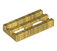 LEGO Bricks - Fer à Repasser Grille (Lot de 10, 1 x 2 ERGOTS), doré