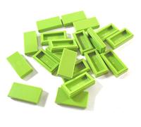 LEGO Bricks - Fer à Repasser Lisse (Lot de 20, 1 x 2 ERGOTS), Couleur Vert Lime
