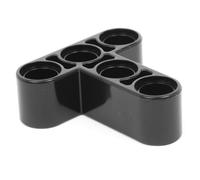 LEGO Bricks Technic - Latte en Forme de T (Lot de 10, 3 x 3 ergots), Couleur Noir, avec Enrouleur de câble en Couleur Bleu