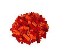 LEGO Briques orange/rouge mélangées 200 pièces