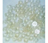 Lego Briques - Plaques Rondes Lisses (Lot de 100, 1 x 1 ergots), Couleur Orange Transparent