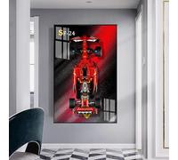 Lego Building Blocks 42207 Ferrari F1 Cadre photo mural de voiture de course, peut être accroché dans la planche de fond du salon, cadeau pour adultes et amateurs (pas de modèle)