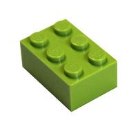 Lego City - 20 pierres citron vert avec 2 x 3 picots.
