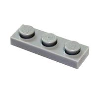 LEGO City - 20 plaques de construction 1 x 3 picots dans le nouveau gris clair