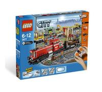 Lego City 3677 - Jeu de construction - Le train de marchandises rouge
