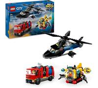 Lego City 3in1 Hélicoptère Pompiers Et sous-Marin 3 Mini-Figurine 7 + Anni 60462