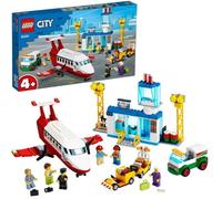 LEGO® City 60261 L’aéroport central, Jouet Educatif Avion et Camion avec 6 Mini-Figurines pour Enfants de 4 et plus