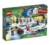 LEGO 60268 City Le Calendrier de l'Avent 2020 mini jeu de Construction de Noël avec des Véhicules Mirco, Traîneau et la Planche du Père Noël