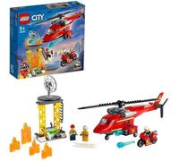 LEGO® City 60281 L'Hélicoptère de Secours des Pompiers, Jouet, Minifigurines et Moto