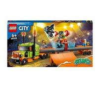 LEGO® 60294 City Stuntz Le Camion de Spectacle des Cascadeurs, Moto à Rétrofriction, Bassin, Jouet de Construction pour Enfants