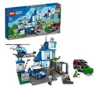 LEGO® City - Le commissariat de police Set avec Jouets Camion de Poubelle et Hélicoptère - 60316