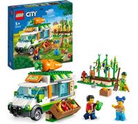 LEGO® City 60345 Le Camion de Marché des Fermiers, Jouet de la Ferme, Food Truck, Stand