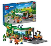LEGO® City 60347 L’Épicerie, Boutique, Chariot Élévateur et Plaques de Route pour Enfants