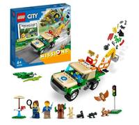 LEGO Jouet de construction 60353 City Missions – Sauvetage animaux sauvages, camion, 3 minifigurines