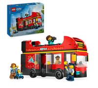 LEGO City Le Bus Rouge à Deux Étages, Car Jouet, Véhicule pour Enfants Garçons et Filles dès 7 Ans, Cadeau de Fêtes ou d’Anniversaire, 5 Personnages Dont Un Bébé et Une Poussette 60407