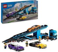 LEGO City 60408 Le camion de transport de voitures de sport, 4 véhicules pour enfants