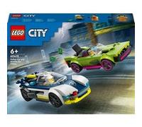 LEGO® City 60415 La course-poursuite entre la voiture de police et la super voiture Multicolore G