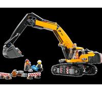 LEGO city 60420 La pelleteuse de chantier jaune Idée Cadeau,Maquette,Décoration Maison